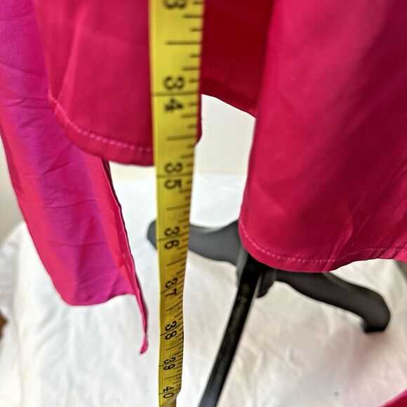 Zesica Womens Fuscia Asymmetrical‎ Midi Dress L Ruched One Shoulder Cutout New - Picture 9 of 13
